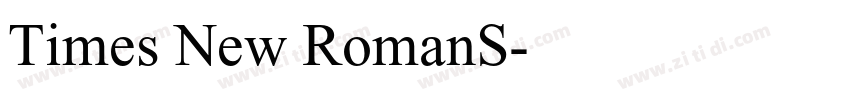 Times New RomanS字体转换